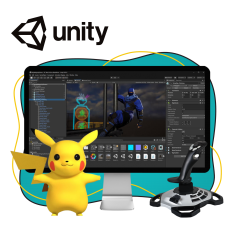 Мир игр на Unity 2D на популярном движке + AI-помощники - КИБЕРшкола программирования для детей, компьютерные курсы для школьников, начинающих и подростков - KIBERone г. Гуково
